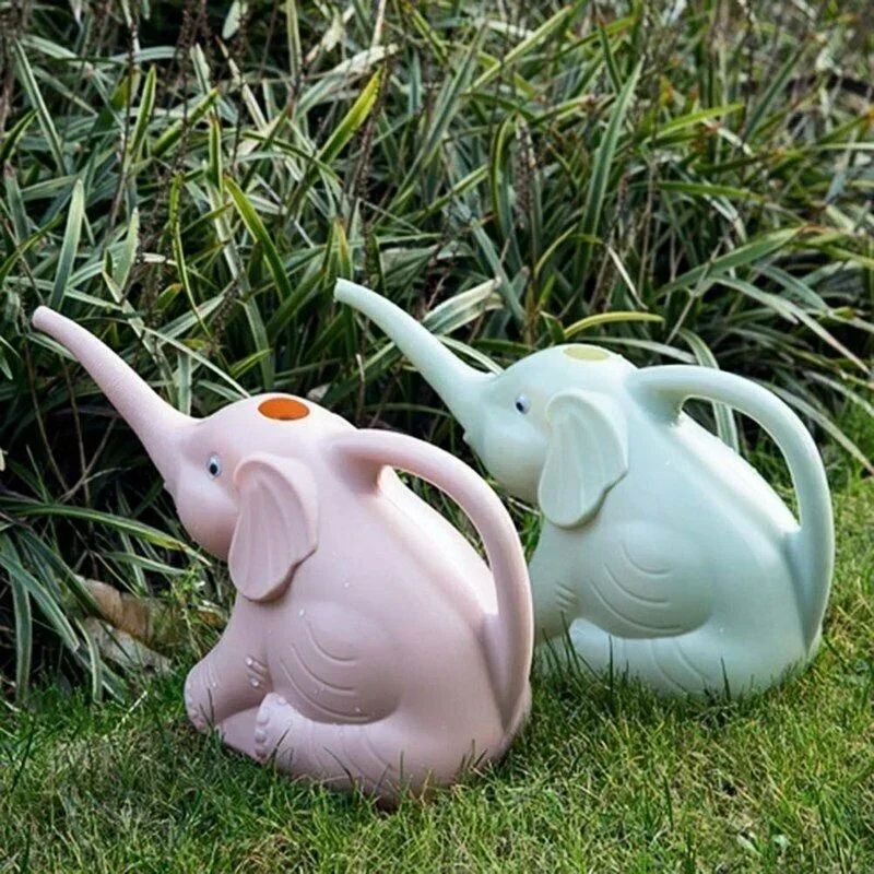 Gardening Tools For Seniors - Cute Plastic Elephant Shape Watering Pot